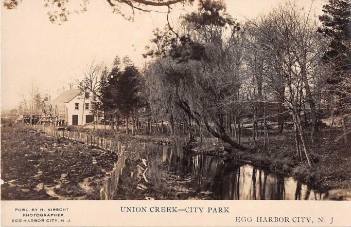 Egg Harbor City - The Triple Wheel Mill at Union Creek [n City Park - c 1910
