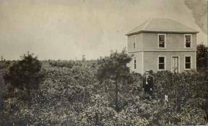 Egg Harbor City - Walter Cfitch with his home and his dog