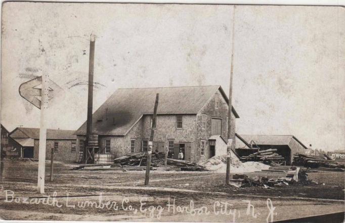 Egg Harbor City or vicinity - Bozarth Lumber yard and workers - c 1910