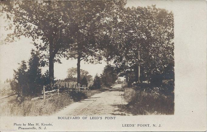 Leeds Point - Galloway Township - Boulevard of Leeds Point - Max Kirscht - c 1910