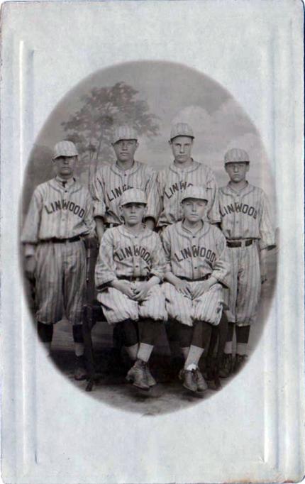 Linwood - Studio photo of a Linwood Baseball Team - c 1910