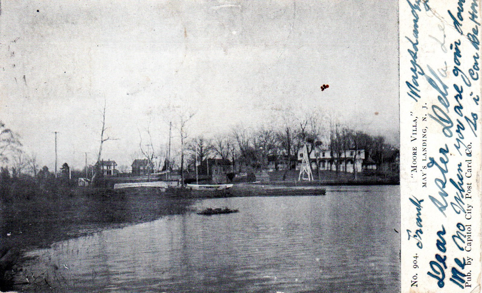 Mays Landing - Moore Villa on the Great Egg Harbor River - c 1910