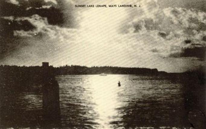 Mays Landing - Sunny view of Lake Lenape - 1920s