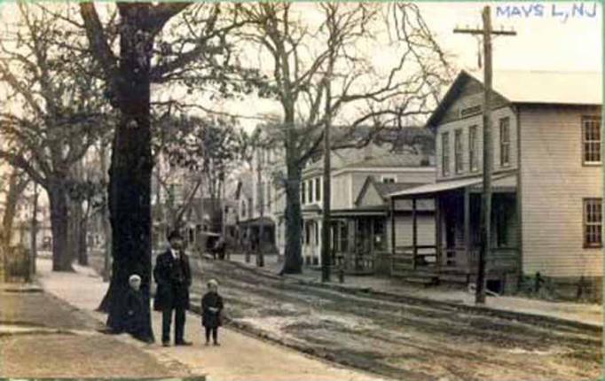 Mays Landing - View of Main Street - 1910