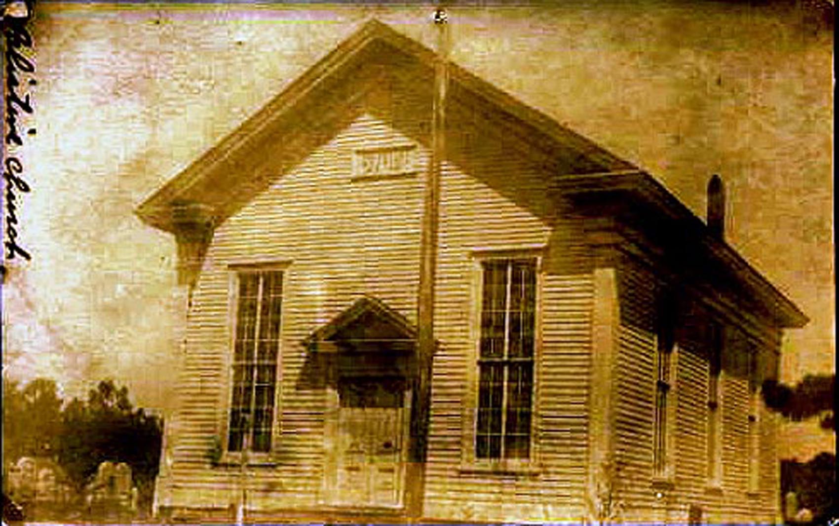 Scullvlle - Palestine Methodist Episcopal Church - Built1866 - 1907
