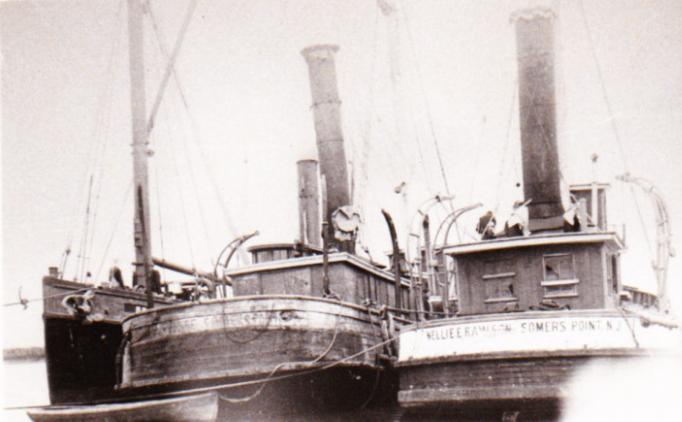 Somers Point - Moored Steamers - c 1910