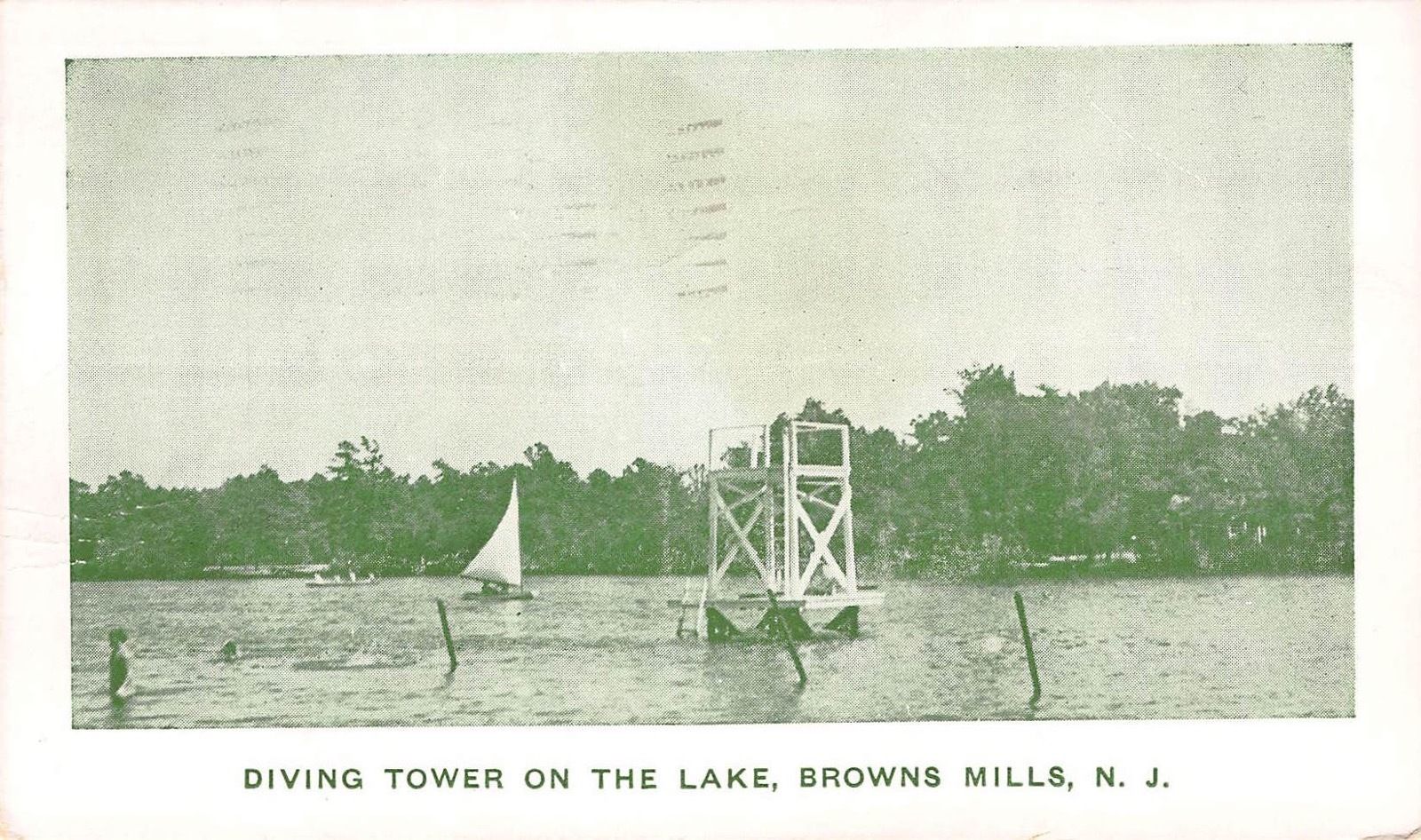 Browns Mills - Diving Tower on the lake