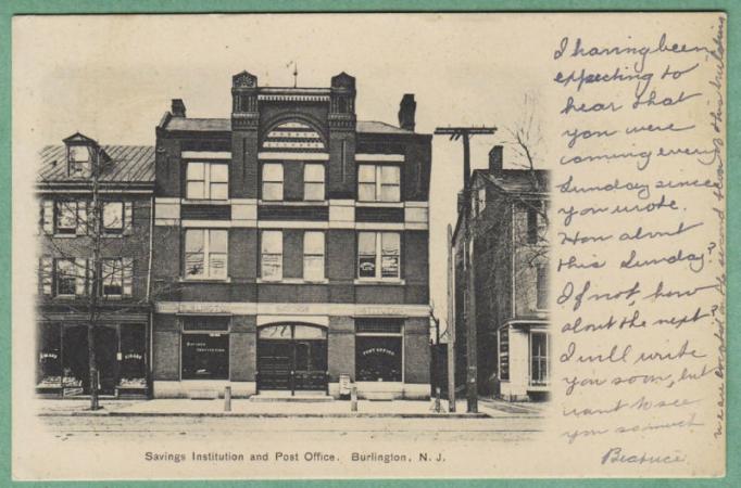 Burlington - Savings Institution and Post Office - 1915