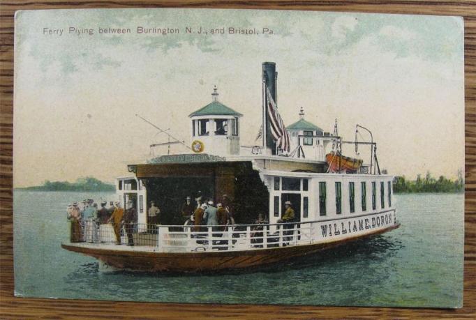 Burlington - The Ferry boat William Doron made the run between Burlington and Bristol - c 1910