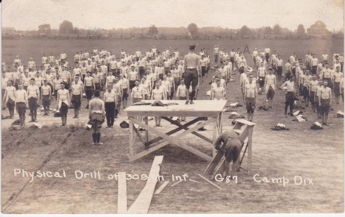 Camp Dix - The 309th Infantry engaging in physical drill - 1917-18