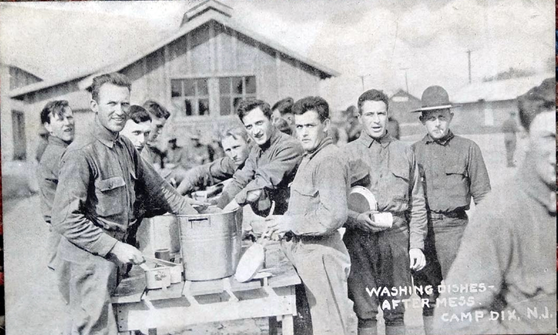 Camp Dix - Washing Dishes - around 1917-18
