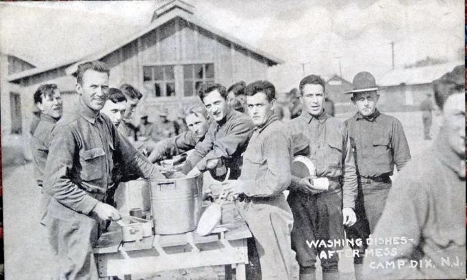 Camp Dix - Washing Dishes - around 1917-18