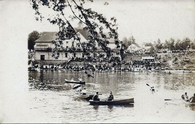 Green Bank - Burlington County - Boating on the Mullica - c 1910