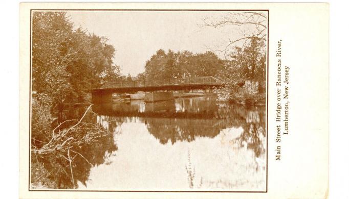 Lumberton - Main Street Bridge over the Rancocas - c 1910 or so