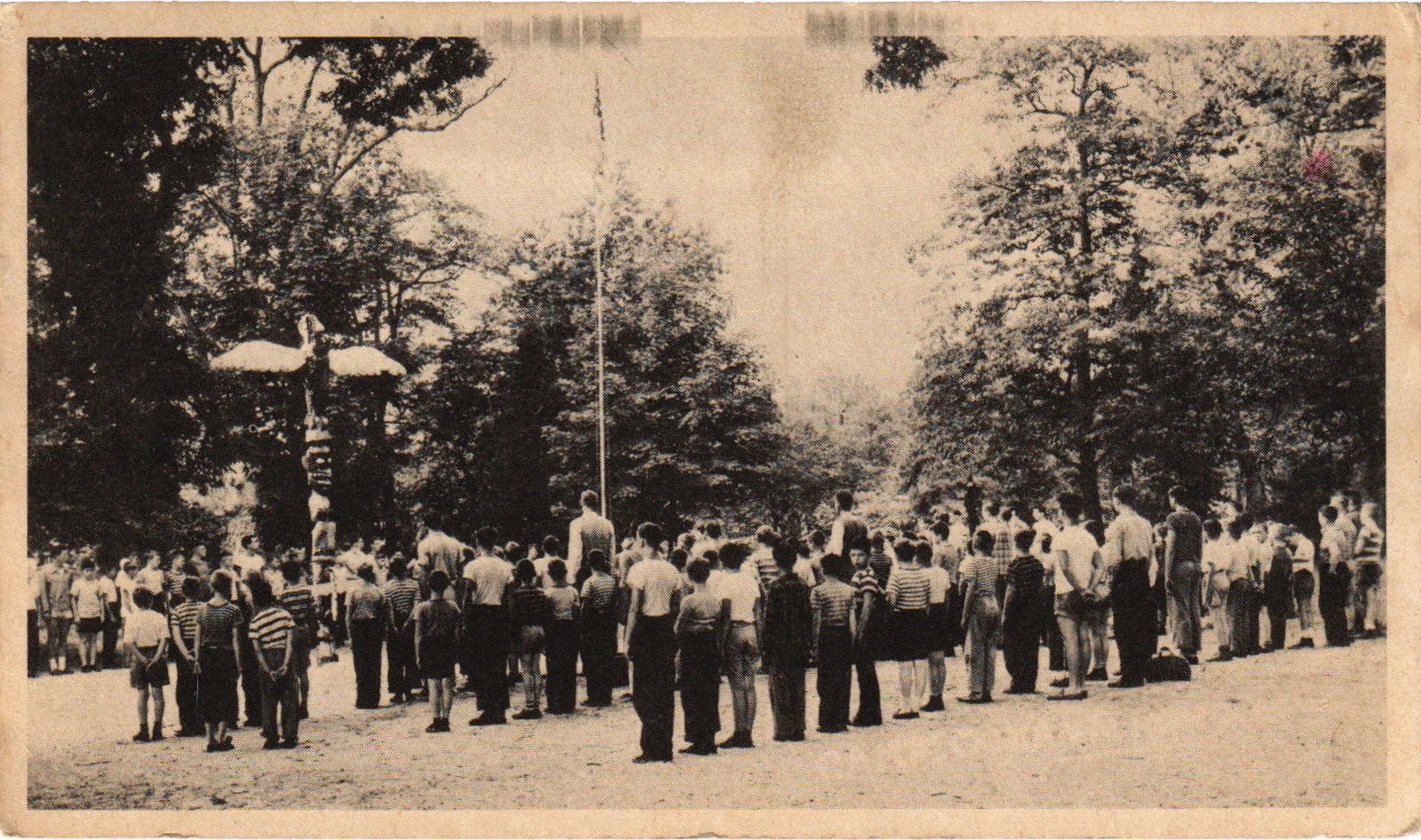 Medford - Camp Ockahickon - flag ceremony - 1956
