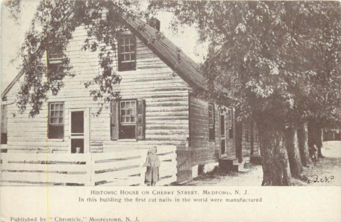 Medford - Historic house on Cherry  Street - The first cut nails made were manufactured in this house - 1907