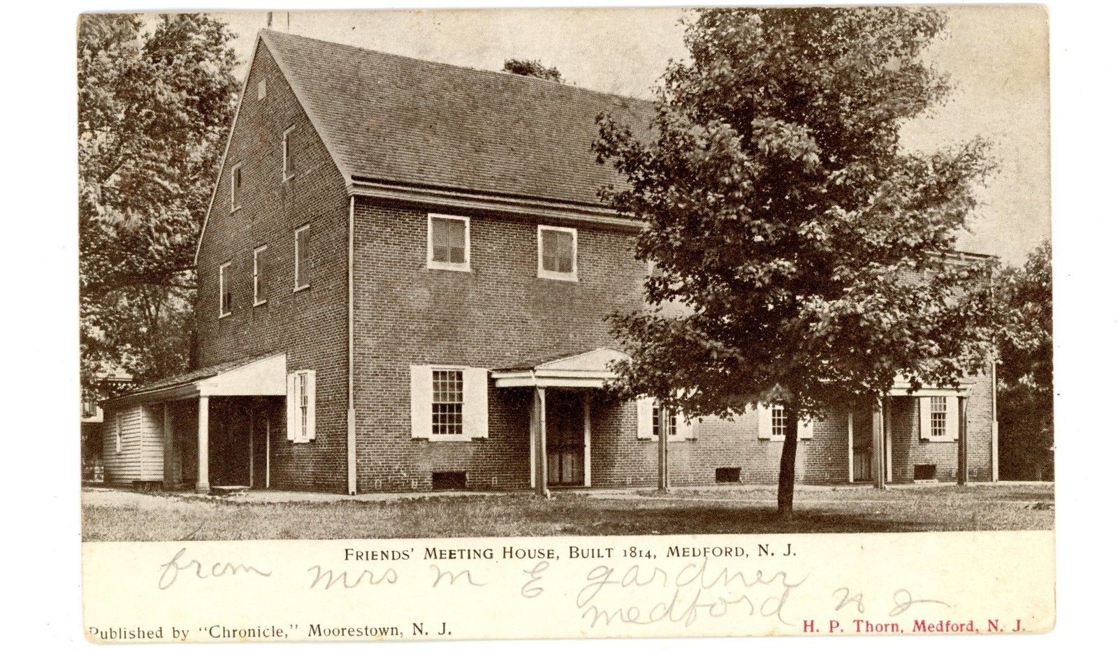 Medford - Upper Evesham Friends Meeting House - c 1910