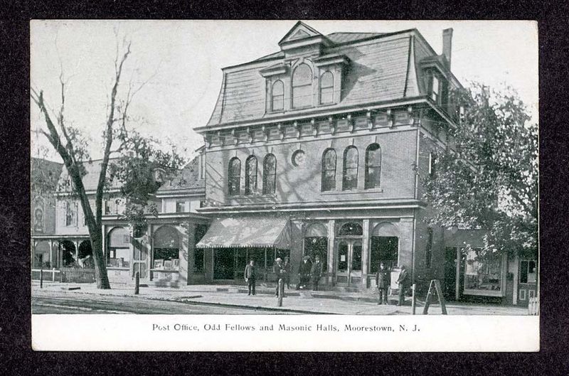Moorestown - Post Office Odd Fellows and Masonic Hall - c 1910