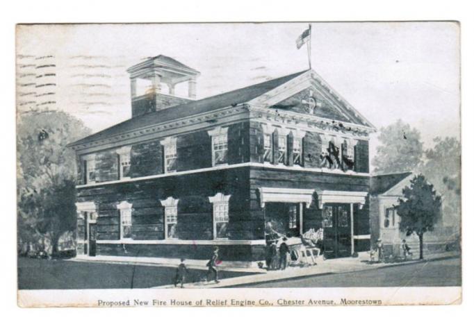 Moorestown - The proposed new Firehouse of the Relief Engine Company on Chester Avenue - 1910