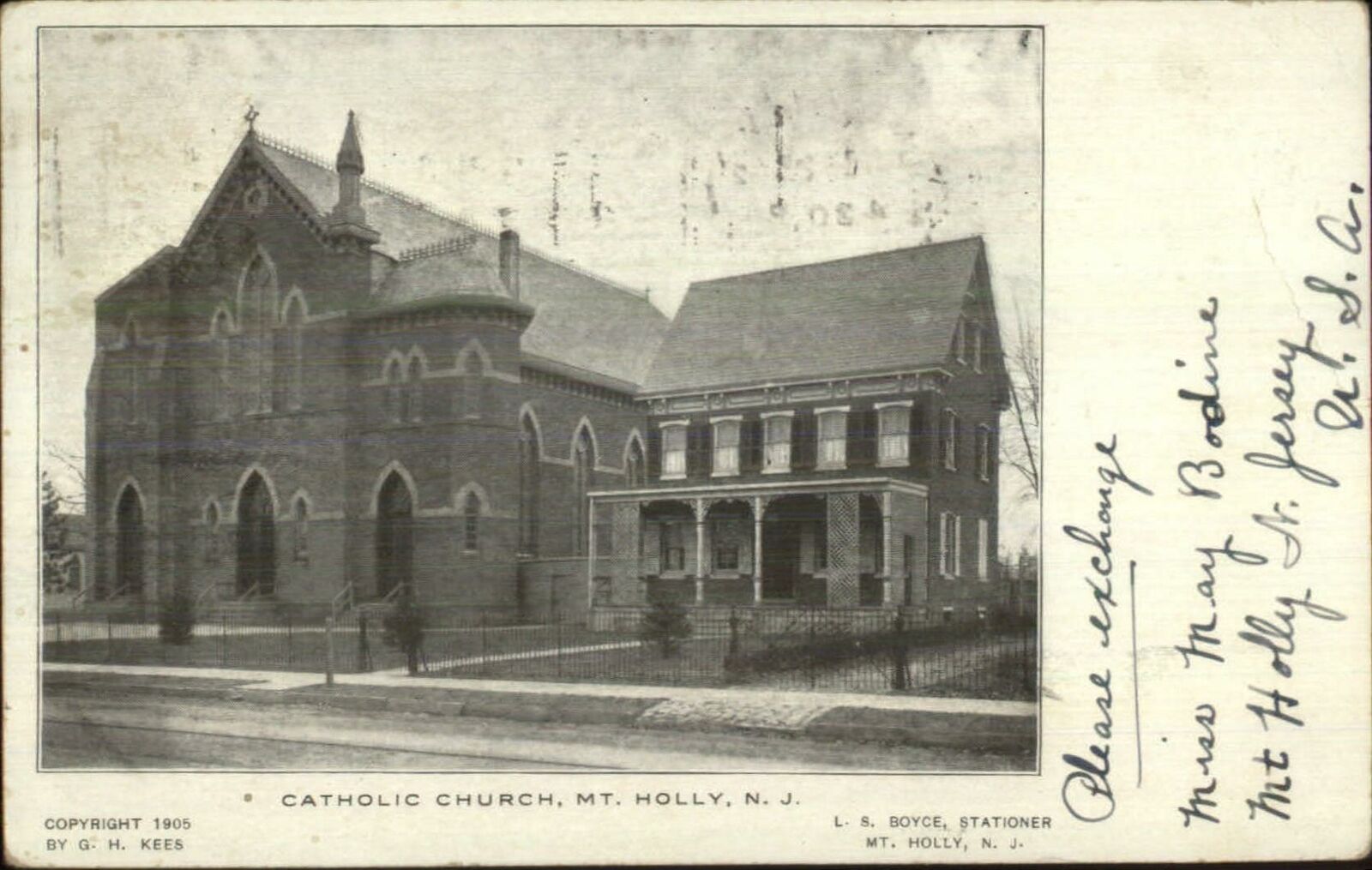 Mount Holly - Roman Catholic Church - 1906