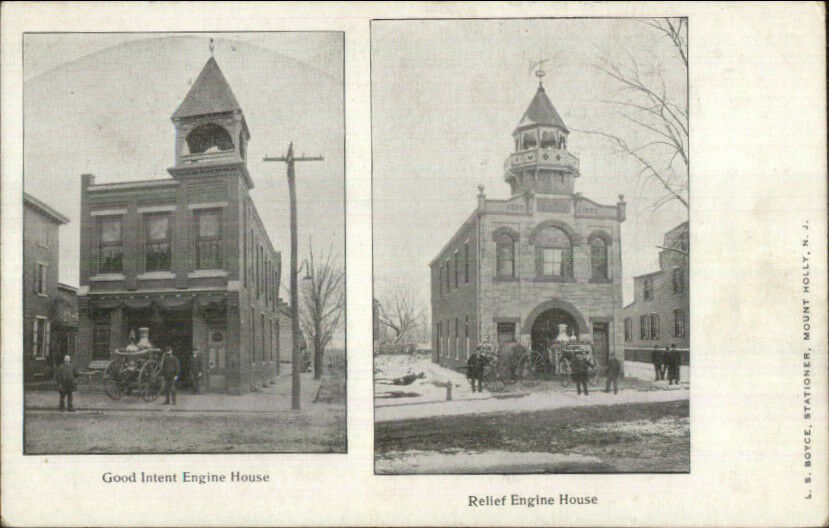 Mount Holly - The two fire stations - 1906