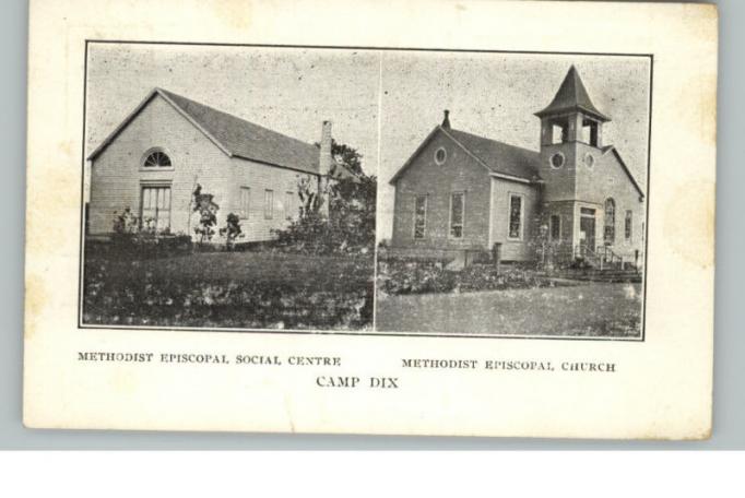 Pointville - Although the Card Says Camp Dix - This the Pointville ME Church - The Social Hall is the original Church - about1917-8 copy