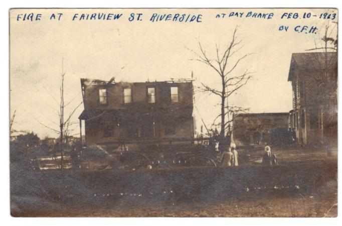 Riverside - Fire at Fairview Avenue - Daybreak on Feb 10th 1913 copy