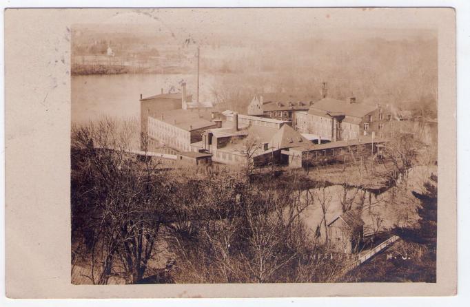 Smithville - Burlington County - Birds eye view of the factory complex - c 1910 