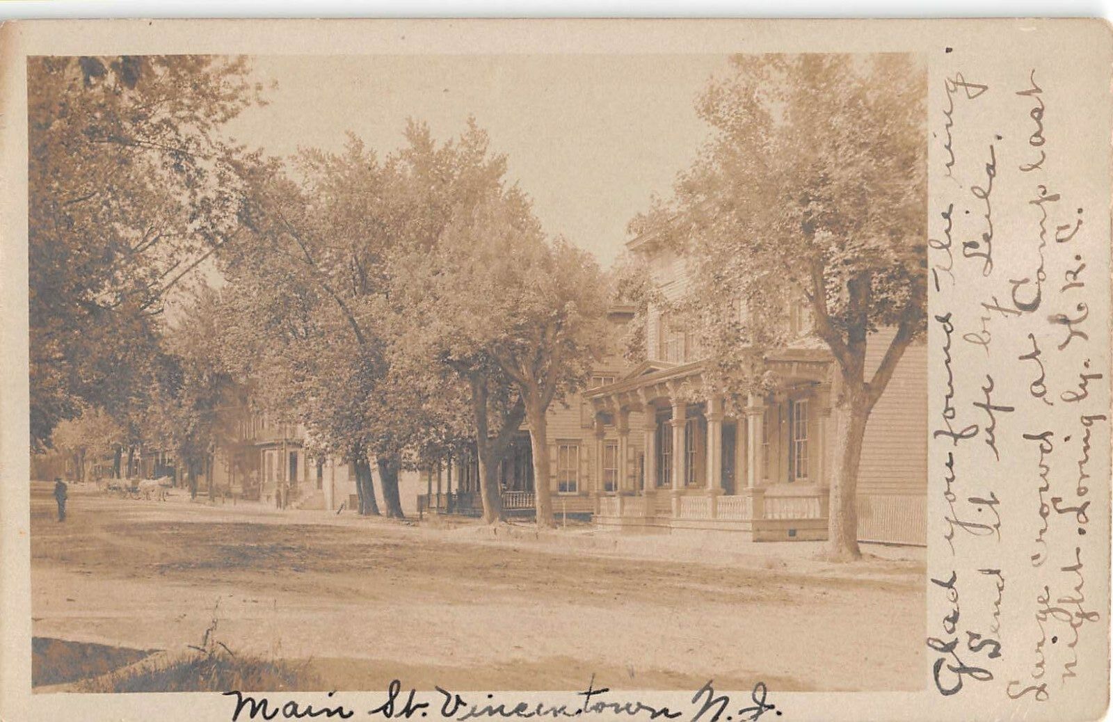 Vincentown - Homes on Main Street - 1906