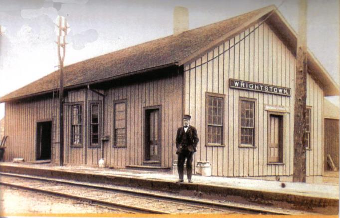 Wrightstown - Pennsylvania RR Station - c 1910