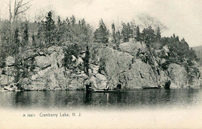 Andover - Cranberry Lake - Cliffs along the lakeshore - c 1910