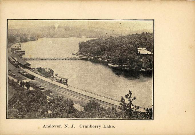 Andover - Cranbury Lake - Railroad Lake and Footbridge - c 1910