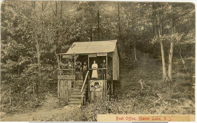 Beaver Lake - Sussex County - Post Office - c 1910