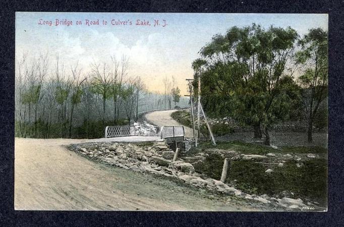 Branchville - Culvers Laake - Long Bridge in road - c 1910