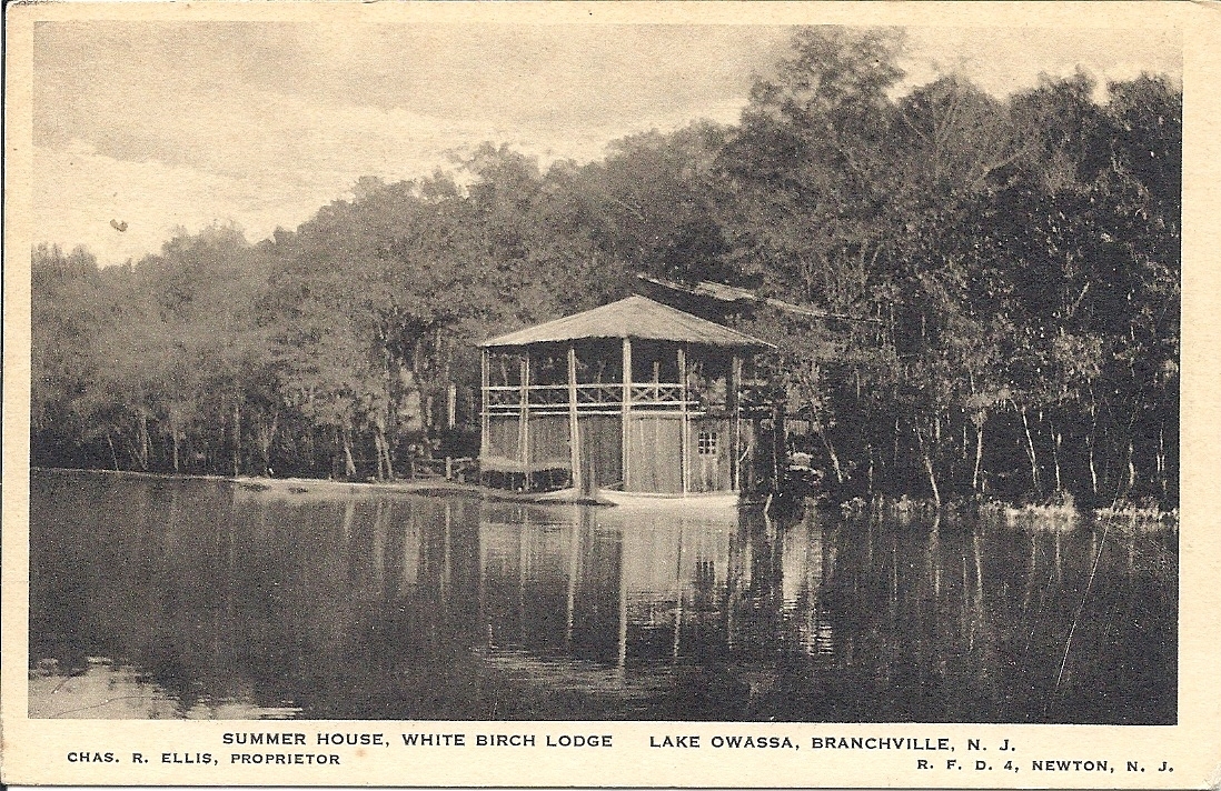 Branchville - Lake Owassa - Summer House - White Birch Lodge - Charles R Ellis Proprietor - c 1910