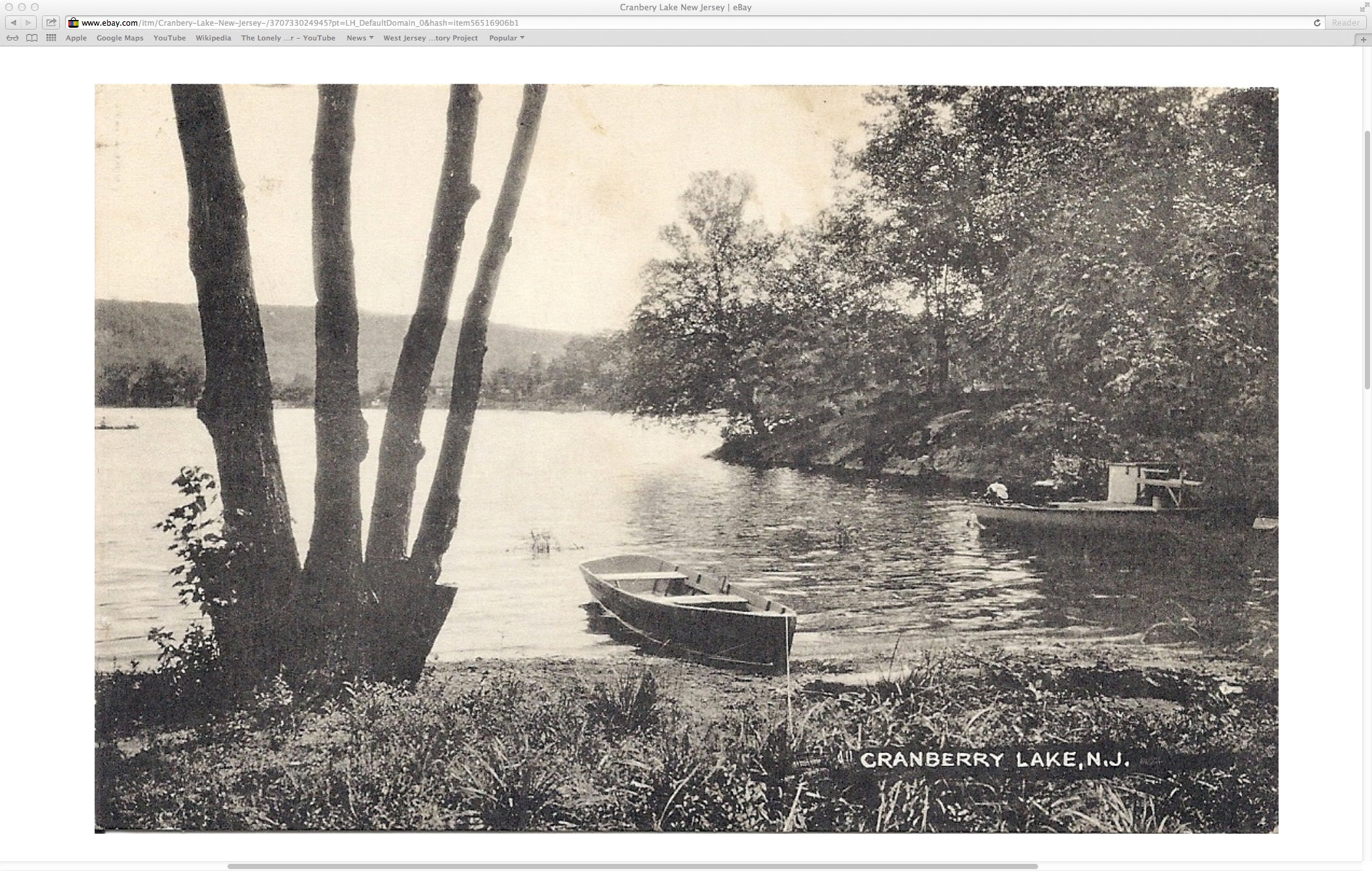 Cranberry Lake - Boats in the water - undated