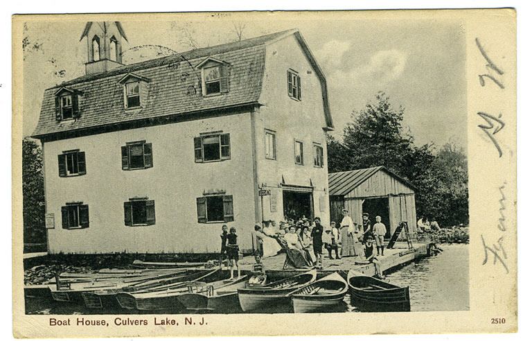 Culvers Lake - A boathouse on the lake - 1908