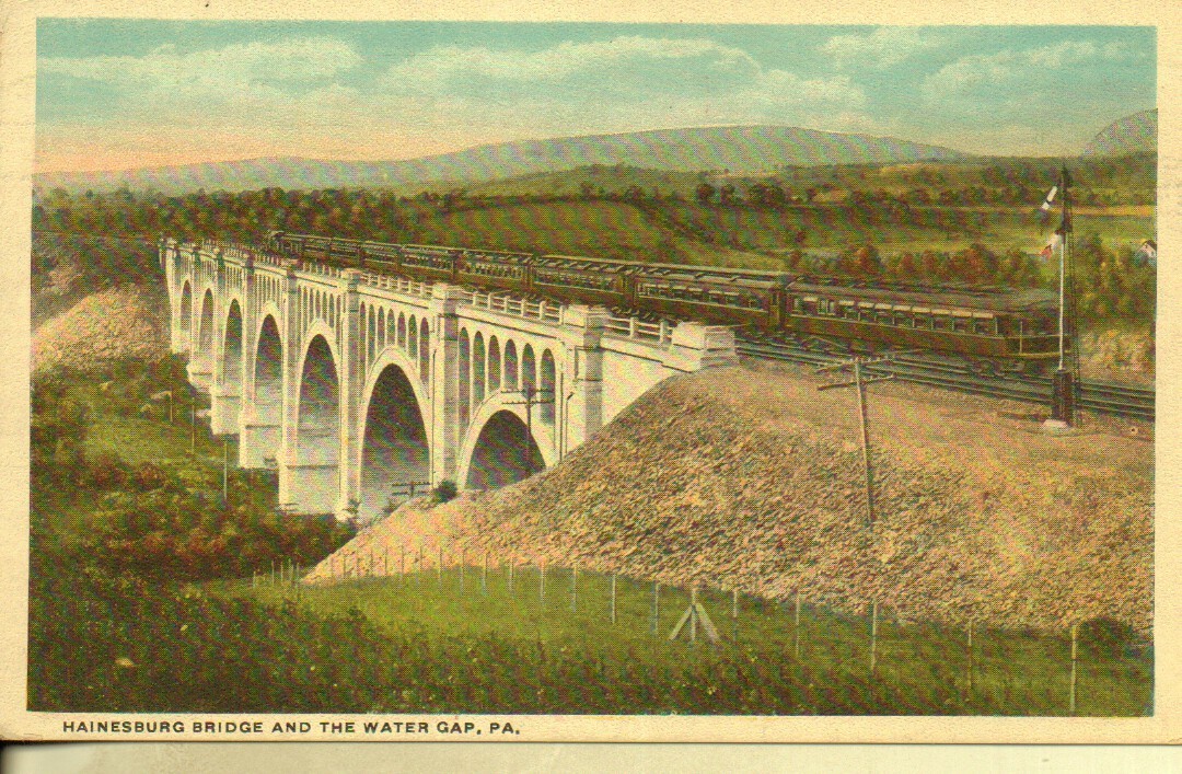 Hainesburg vicinity - DL and W RR - Lackawanna Cutoff - Hainesburg Viaduct - 1924