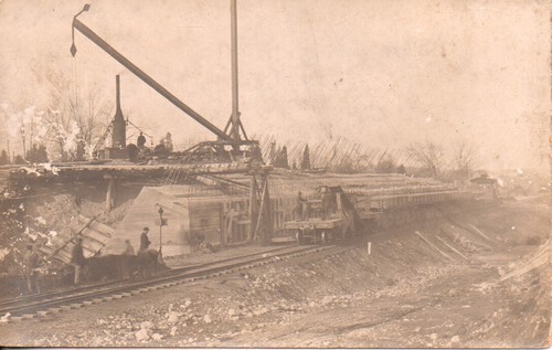 Huntsville vicinity - DL and W Lackawanna Cutoff - Work oon the Huntsville Culvert - c 1910