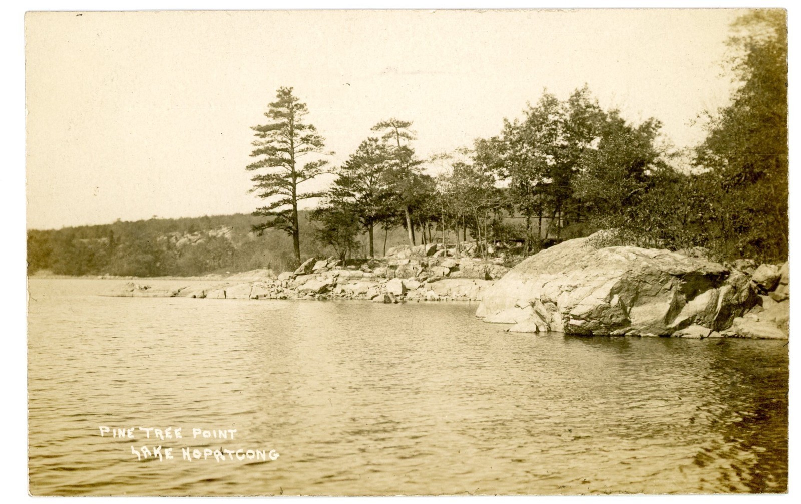 Lake Hopatcong - A view of Pine Tree Point - c 1910