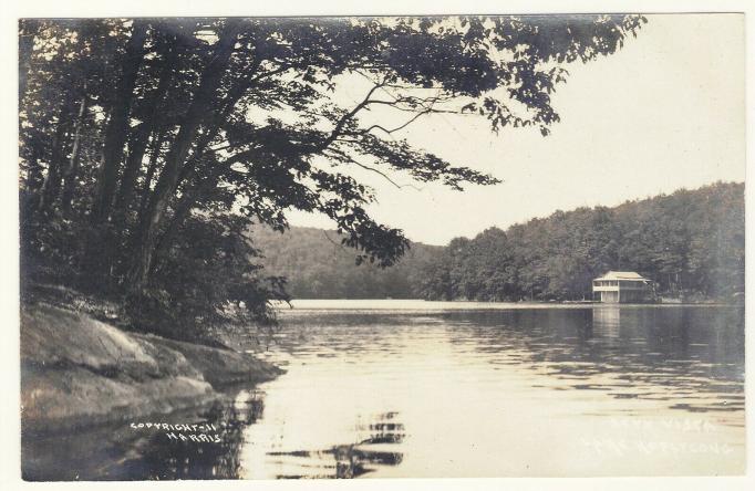 Lake Hopatcong - Boathouse across the River Styx - c 1910