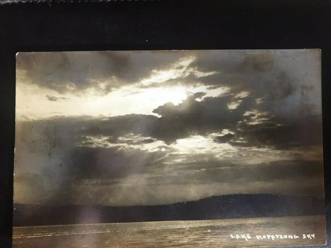 Lake Hopatcong - Dramatic sky over the lake - c 1910
