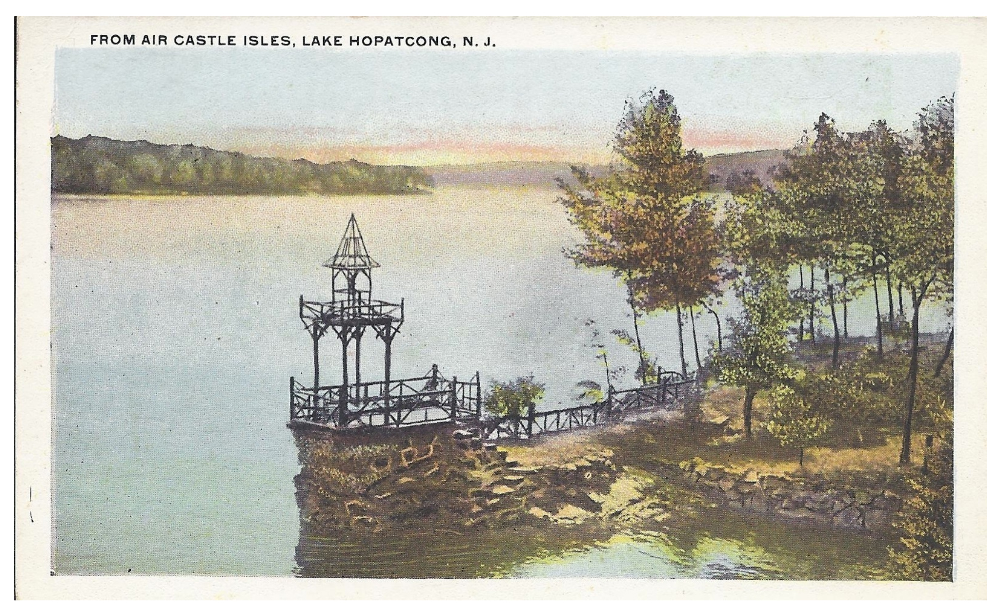Lake Hopatcong - From Air Castle Isles - c 1910s or so