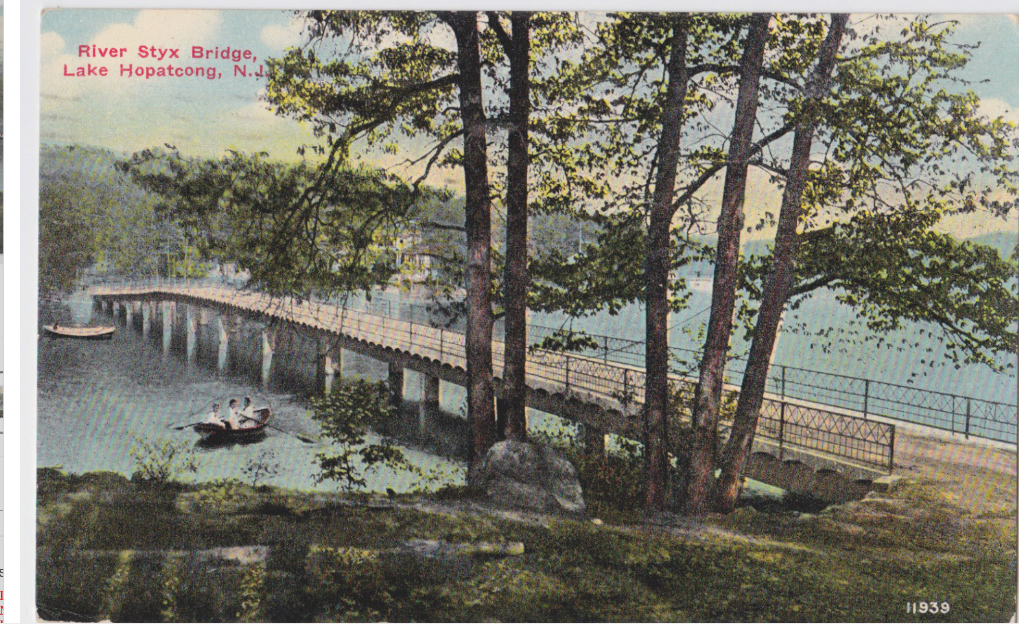 Lake Hopatcong - River Styxx Bridge - 1916