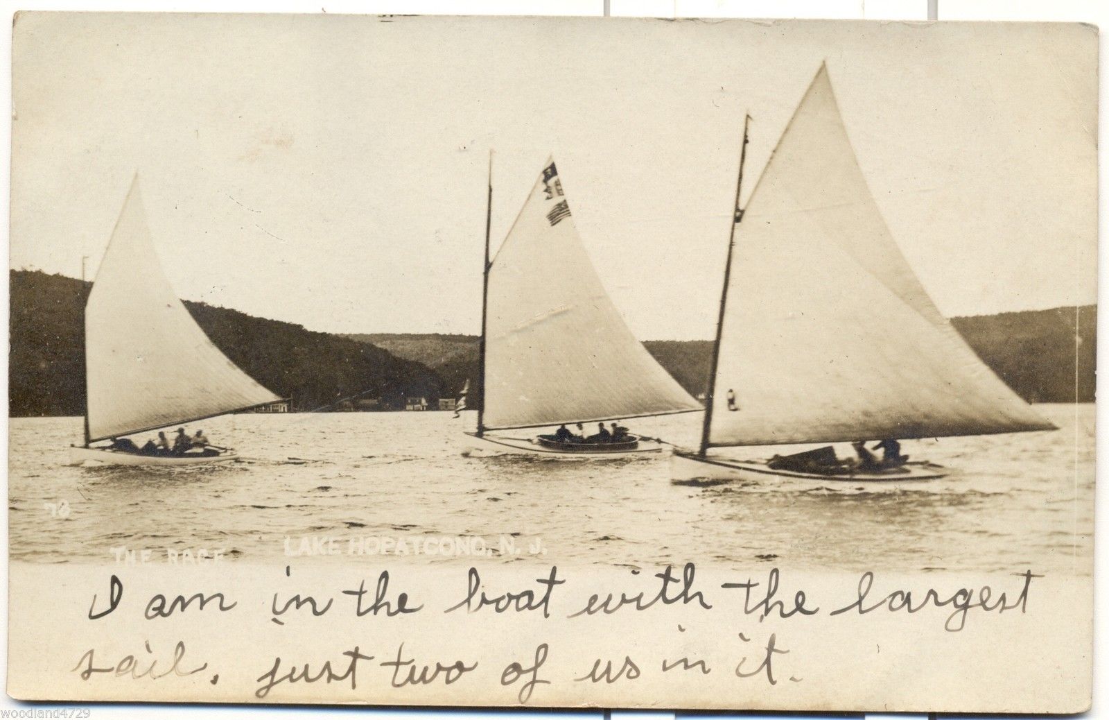 Lake Hopatcong - Sailboat race - 1908