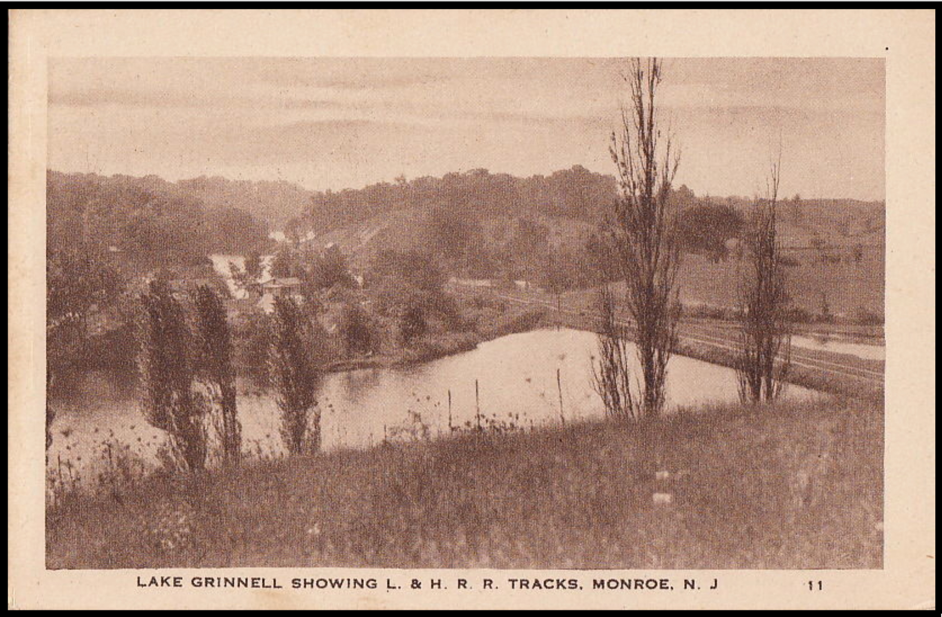 Monroe - Lake Grinnel - L and H RR tracks - c 1910