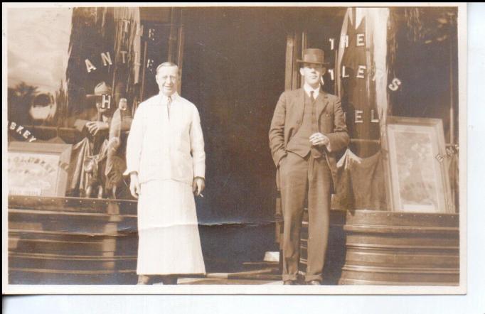 Newton - At the Antlers Hotel Bar on High Street  - Mac McKluskey and Harvey Brown - c 1910