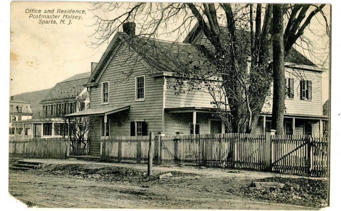 Sparta - Post office and residence of Postmaster Halsey - c 1910