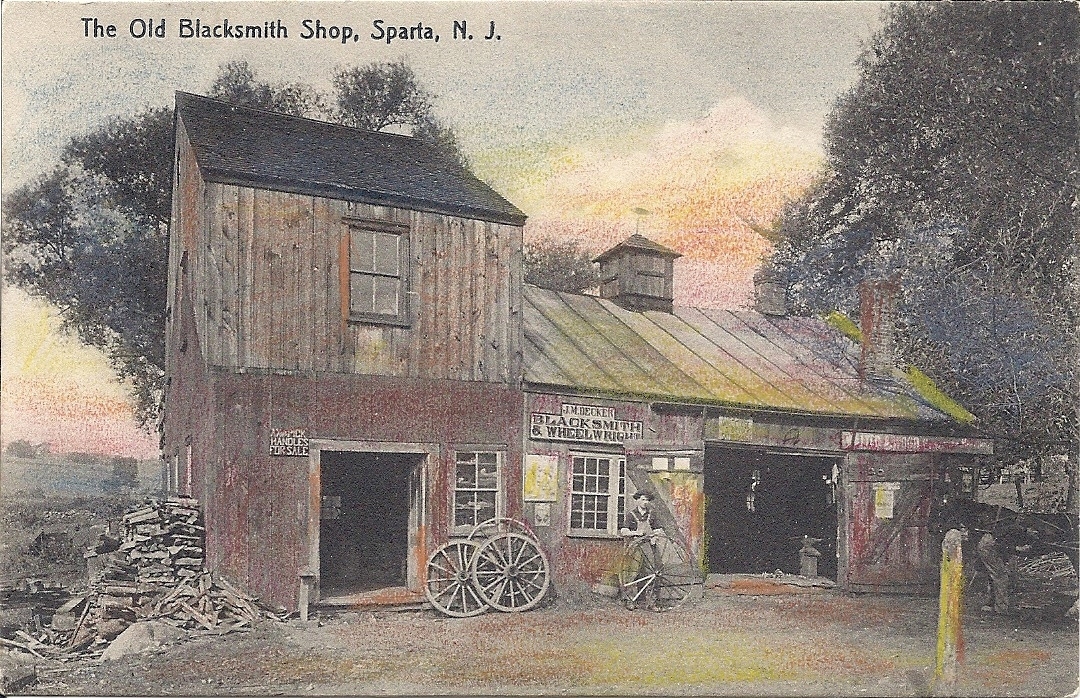 Sparta - Shop of J M Decker Blacksmith and Wheelwright - c 1910