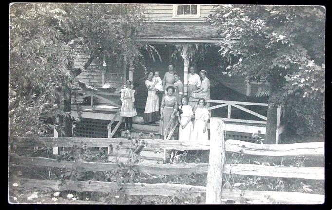 Sparta - thought to be - Picture of a family gathered on the porch of an old home - 1920s orso